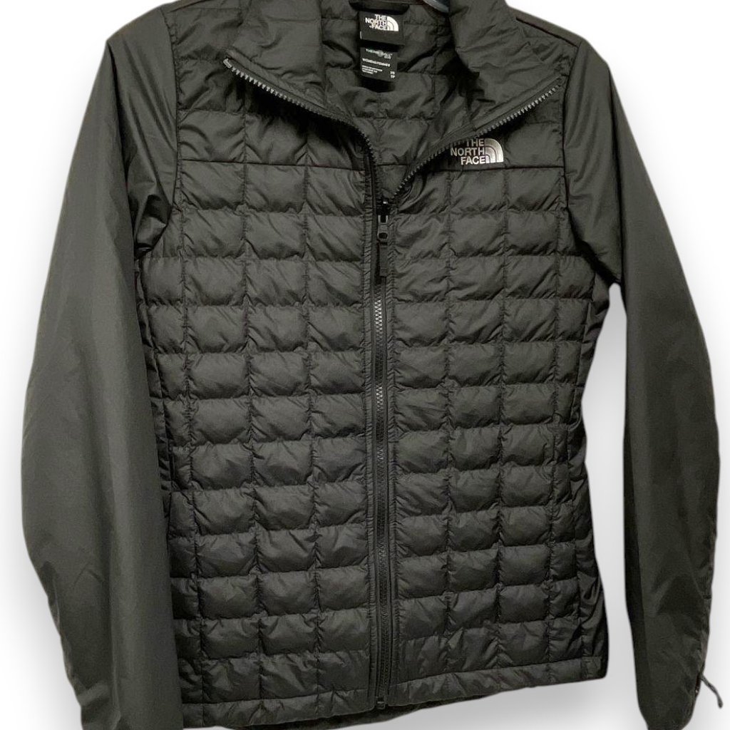 The North Face Womens Xs Black Lightweight Puffer Jacket Full Zip